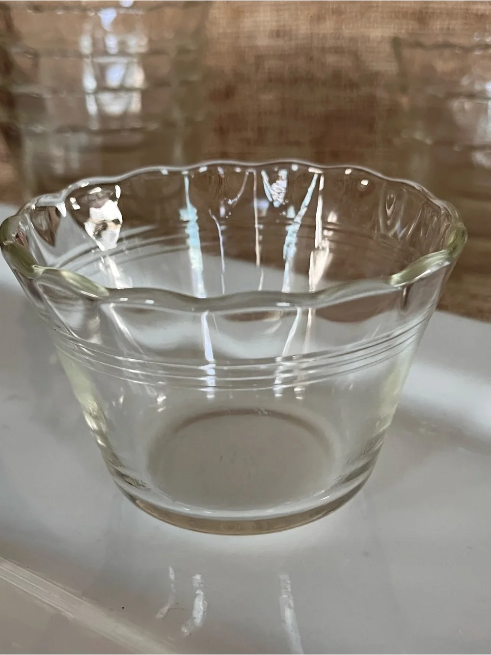 Pyrex Clear Glass Scalloped Edge Dessert Cups - Set of 11